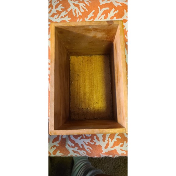 vintage rustic woodpecker woodware Japan box with lid Dovetail farmhouse - Picture 6 of 7